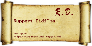 Ruppert Diána névjegykártya